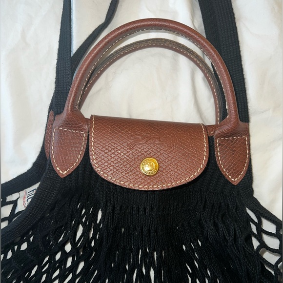 Longchamp Le Pliage Filet Knit Shoulder Bag NWOT - Picture 3 of 7